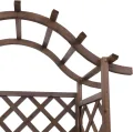 Hochbeet HWC-P66, Pflanz-/Blumenkasten Pflanzkübel Rankgitter Rankhilfe Spalier Holz FSC® 138x110x44cm - braun - Thumbnail 5