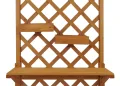 Hochbeet HWC-P68, Pflanz-/Blumenkasten Rankgitter Rankhilfe Ablage Hängekästen Holz FSC® 135x70x30cm - Natur - Thumbnail 9