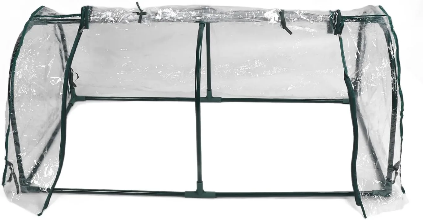 Cryfokt Transparentes, Regensicheres Gewächshaus, Sonnenschutz für Kleine Pflanzen, Zelt, Platzsparend, Vielseitig, Verlängerung der Vegetationsperiode, Eisen und Kunststoff - Bild 1