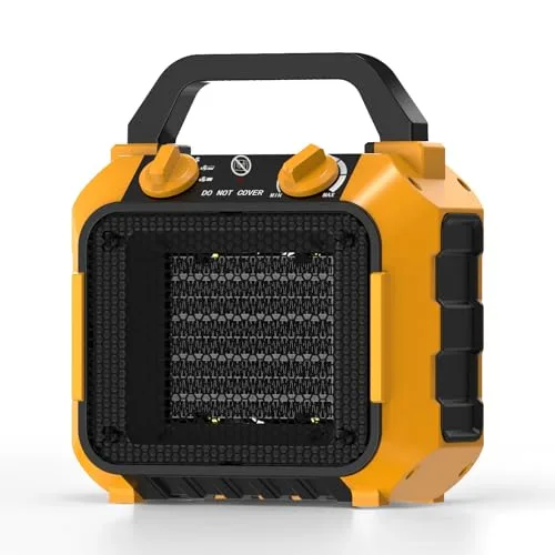 SIAL PC1 Energiesparender Heizlüfter 1000W, 42 dB, Elektroheizung Raumheizung, Elektrischer PTC Keramik Heizkörper, Gewächshausheizung,Heizstrahler Outdoor, Thermostat Heizung，Für Badezimmer, Camping – Bild 2