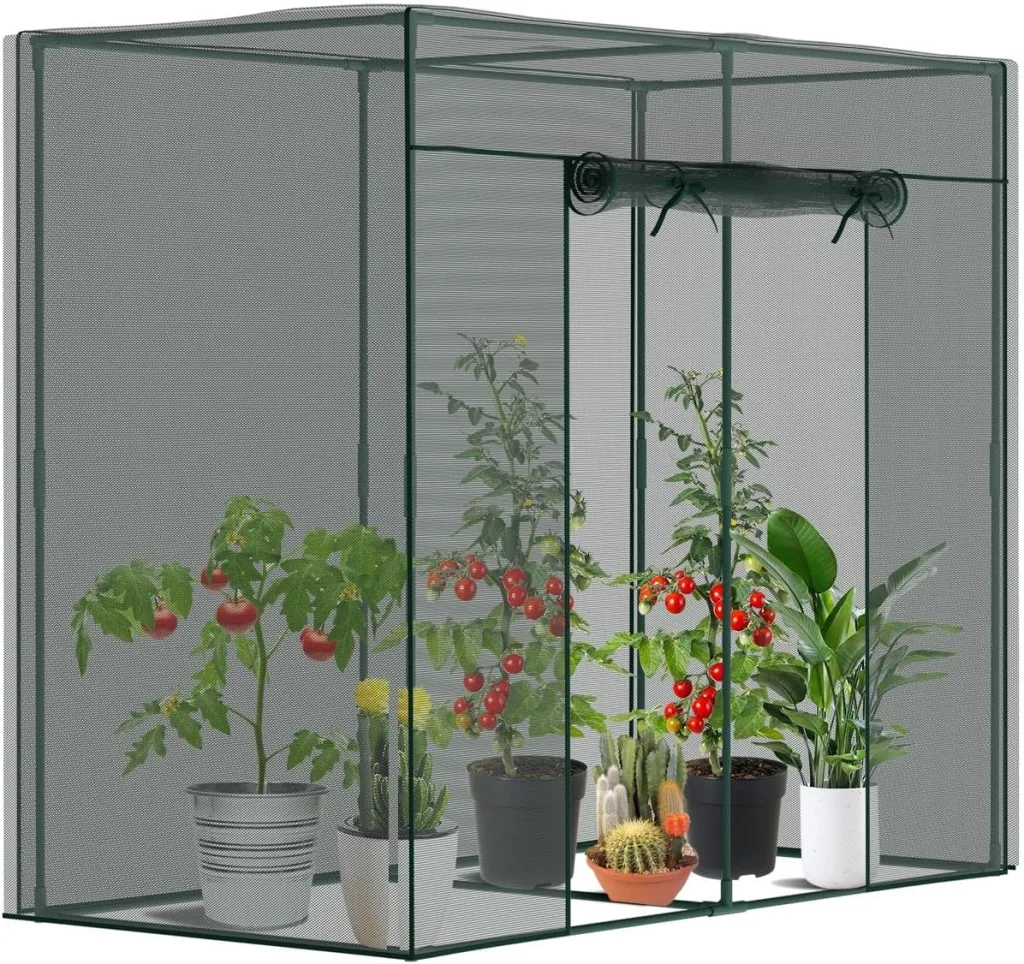 SUNYRISY 200x100x180 cm Gartenzaun Pflanzenkäfig Pflanzennetz für Tomaten Topfpflanzen Gemüse Blumen Schutz, Netz-Gewächshaus Gartennetz Zschafzaun Fence für Garten, Quadrat