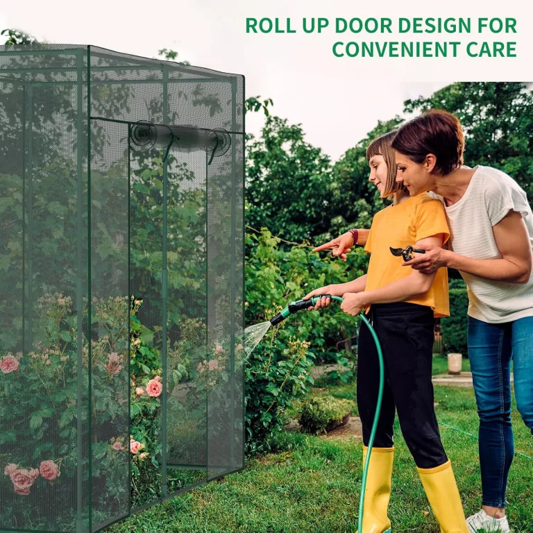 SUNYRISY 200x100x180 cm Gartenzaun Pflanzenkäfig Pflanzennetz für Tomaten Topfpflanzen Gemüse Blumen Schutz, Netz-Gewächshaus Gartennetz Zschafzaun Fence für Garten, Quadrat – Bild 7