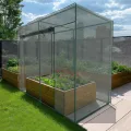SUNYRISY 200x100x180 cm Gartenzaun Pflanzenkäfig Pflanzennetz für Tomaten Topfpflanzen Gemüse Blumen Schutz, Netz-Gewächshaus Gartennetz Zschafzaun Fence für Garten, Quadrat - Thumbnail 5