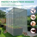SUNYRISY 200x100x180 cm Gartenzaun Pflanzenkäfig Pflanzennetz für Tomaten Topfpflanzen Gemüse Blumen Schutz, Netz-Gewächshaus Gartennetz Zschafzaun Fence für Garten, Quadrat - Thumbnail 8