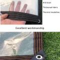 Wasserdichte transparente Kunststoff-Gartenabdeckung, 3,5 m x 3,5 m, flexible, UV-beständige Folie mit Ösen, robuste Outdoor-Plane für Pflanzen und Gewächshäuser - Thumbnail 4