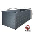 Beckmann Aluminium-Hochbeet Erntewunder – 201x91x75,5 cm – Anthrazit – Mit Schutzdach für Pflanzen – Rostfrei & Witterungsbeständig – Inkl. integrierter Schneckensperre – Ergonomische Arbeitshöhe - Thumbnail 3