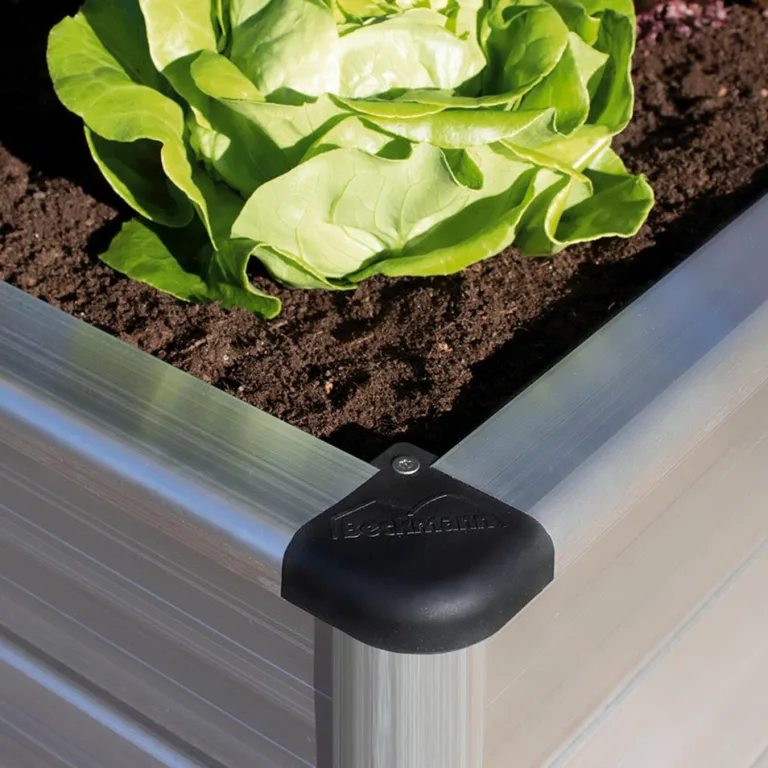 Beckmann Aluminium Hochbeet mit Schneckenschutz 201x91x75,5 cm – Modell Erntewunder Aluminium Natur – Rostfreies Alu-Hochbeet, witterungsbeständig – Made in Germany – Bild 3