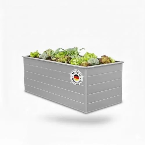 Beckmann Aluminium Hochbeet mit Schneckenschutz 201x91x75,5 cm – Modell Erntewunder Aluminium Natur – Rostfreies Alu-Hochbeet, witterungsbeständig – Made in Germany – Bild 10