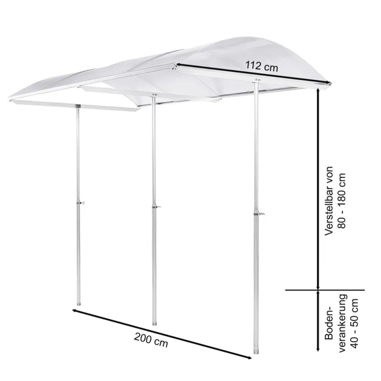 Beckmann Aluminium-Hochbeet Erntewunder – 201x91x75,5 cm – Grün – Mit Schutdach für Pflanzen – Rostfrei & Witterungsbeständig – Inkl. integrierter Schneckensperre – Ergonomische Arbeitshöhe – Bild 4