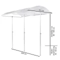Beckmann Aluminium-Hochbeet Erntewunder – 201x91x75,5 cm – Grün – Mit Schutdach für Pflanzen – Rostfrei & Witterungsbeständig – Inkl. integrierter Schneckensperre – Ergonomische Arbeitshöhe - Thumbnail 4