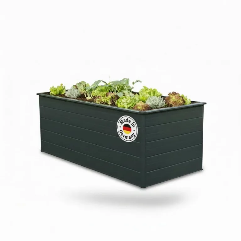 Beckmann Aluminium Hochbeet mit Schneckenschutz 201x91x75,5 cm – Modell Erntewunder Aluminium Natur – mit Schutzdach für Pflanzen - Rostfreies Alu-Hochbeet, witterungsbeständig – Made in Germany – Bild 5