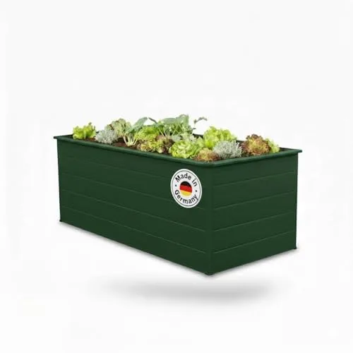 Beckmann Aluminium Hochbeet mit Schneckenschutz 201x91x75,5 cm – Modell Erntewunder Aluminium Natur – mit Schutzdach für Pflanzen - Rostfreies Alu-Hochbeet, witterungsbeständig – Made in Germany – Bild 9