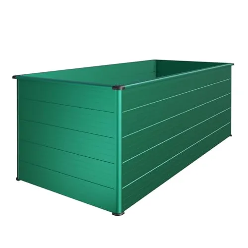 Beckmann Aluminium Hochbeet mit Schneckenschutz 201x91x75,5 cm – Modell Erntewunder Grün – Rostfreies Alu-Hochbeet, witterungsbeständig – Made in Germany – Bild 10