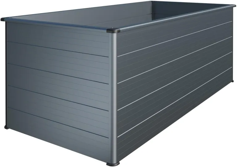 Beckmann Aluminium-Hochbeet Erntewunder 201x91x75,5 cm Anthrazit HAF – Bild 1