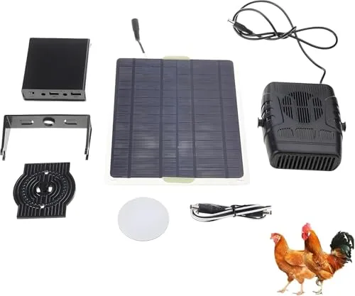 1 Set Solarheizung für Hühnerstall, Gewächshaus-betriebene Heizungen, Gewächshaus-Heizung, Hühnerstall, schnelles Aufheizen, Wachstumszelt, Gewächshaus, Terrasse (Batterien nicht enthalten) (Schwarz – Bild 8
