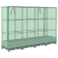Hommdiy Hochbeet mit Gewächshaus-Aufsatz Rattan-Optik 160x40x123 cm rattanoptik Pflanzkübel Blumenkübel Großer Blumentopf Outdoor Hellgrau - Thumbnail 6