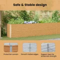 vidaXL Hochbeet Hellbraun 485 x 50 x 68 cm Verzinkter Stahl, Garten- und Terrassen-Pflanzkasten, robuster Stahl-Hochbeet, Coole Gartenlösung für Zuhause, Stadtgärten - Thumbnail 5