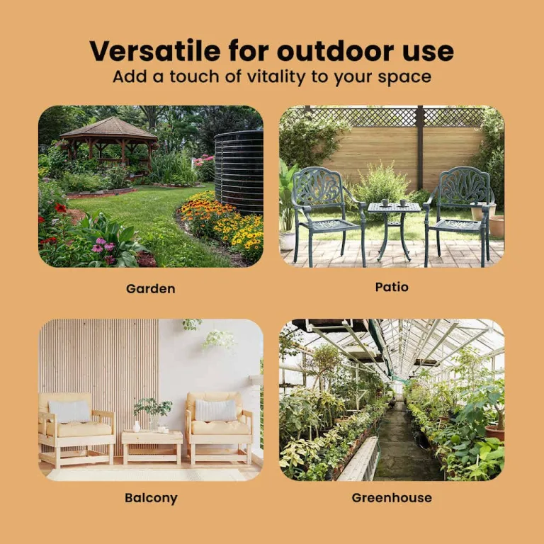 vidaXL Hochbeet Hellbraun 320 x 40 x 77 cm Verzinkter Stahl, Garten und Terrasse, Stabiler Metall-Wannen-Kübel, Hochbeet, Pflanzenbox für Outdoor-Kräuter und Blumen – Bild 7