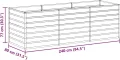 vidaXL Hochbeet Hellbraun 240 x 80 x 77 cm Verzinkter Stahl, Garten- und Terrassendesigns, urbaner Stil, robuste Möbel für draußen, Coole und praktische Lösungen - Thumbnail 4