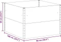 vidaXL Hochbeet Hellbraun 98 x 100 x 68 cm Verzinkter Stahl, Garten & Terrasse, Industriedesign Blumenkasten, Hochbeet für Urban, Moderne Gartenlösungen, robust gebaut - Thumbnail 4