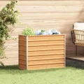 vidaXL Hochbeet Hellbraun 100 x 40 x 77 cm Verzinkter Stahl, Garten und Terrasse, Stabiler Metall-Wannen-Kübel, Hochbeet, Pflanzenbox für Outdoor-Kräuter und Blumen - Thumbnail 2