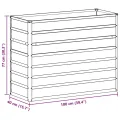 vidaXL Hochbeet Hellbraun 100 x 40 x 77 cm Verzinkter Stahl, Garten und Terrasse, Stabiler Metall-Wannen-Kübel, Hochbeet, Pflanzenbox für Outdoor-Kräuter und Blumen - Thumbnail 3