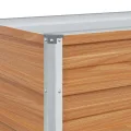 vidaXL Hochbeet Hellbraun 100 x 40 x 77 cm Verzinkter Stahl, Garten und Terrasse, Stabiler Metall-Wannen-Kübel, Hochbeet, Pflanzenbox für Outdoor-Kräuter und Blumen - Thumbnail 9