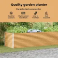 vidaXL Hochbeet Hellbraun 485 x 100 x 68 cm Verzinkter Stahl, Garten- und Terrassen-Pflanzkasten, robuster Stahl-Hochbeet, Coole Gartenlösung für Zuhause, Stadtgärten - Thumbnail 4