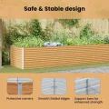 vidaXL Hochbeet Hellbraun 485 x 100 x 68 cm Verzinkter Stahl, Garten- und Terrassen-Pflanzkasten, robuster Stahl-Hochbeet, Coole Gartenlösung für Zuhause, Stadtgärten - Thumbnail 5