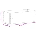 vidaXL Hochbeet Hellbraun 98 x 50 x 36 cm Verzinkter Stahl, Garten- und Terrassen-Pflanzkasten, robuster Stahl-Hochbeet, Coole Gartenlösung für Zuhause, Stadtgärten - Thumbnail 3