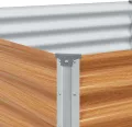 vidaXL Hochbeet Hellbraun 390 x 100 x 36 cm Verzinkter Stahl, Garten & Terrasse, Industriedesign Blumenkasten, Hochbeet für Urban, Moderne Gartenlösungen, robust gebaut - Thumbnail 6
