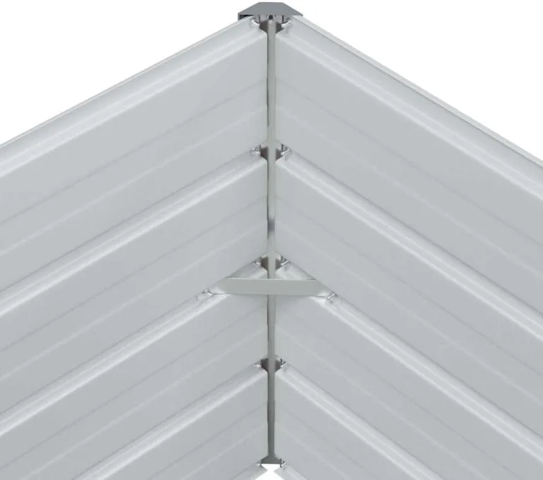 vidaXL Hochbeet Hellbraun 240 x 40 x 45 cm Verzinkter Stahl, Garten- und Terrassendesigns, urbaner Stil, robuste Möbel für draußen, Coole und praktische Lösungen – Bild 8
