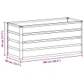 vidaXL Hochbeet Hellbraun 100 x 40 x 45 cm Verzinkter Stahl, Garten und Terrasse, Stabiler Metall-Wannen-Kübel, Hochbeet, Pflanzenbox für Outdoor-Kräuter und Blumen - Thumbnail 3