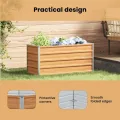 vidaXL Hochbeet Hellbraun 100 x 40 x 45 cm Verzinkter Stahl, Garten und Terrasse, Stabiler Metall-Wannen-Kübel, Hochbeet, Pflanzenbox für Outdoor-Kräuter und Blumen - Thumbnail 5