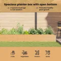 vidaXL Hochbeet Hellbraun 970 x 100 x 36 cm Verzinkter Stahl, Garten- und Terrassen-Pflanzkasten, robuster Stahl-Hochbeet, Coole Gartenlösung für Zuhause, Stadtgärten - Thumbnail 6
