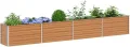 vidaXL Hochbeet Hellbraun 320 x 40 x 45 cm Verzinkter Stahl, Garten- und Terrassendesigns, urbaner Stil, robuste Möbel für draußen, Coole und praktische Lösungen - Thumbnail 1