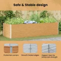vidaXL Hochbeet Hellbraun 390 x 100 x 68 cm Verzinkter Stahl, Garten- und Terrassen-Pflanzkasten, robuster Stahl-Hochbeet, Coole Gartenlösung für Zuhause, Stadtgärten - Thumbnail 5