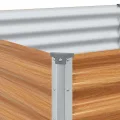 vidaXL Hochbeet Hellbraun 390 x 100 x 68 cm Verzinkter Stahl, Garten- und Terrassen-Pflanzkasten, robuster Stahl-Hochbeet, Coole Gartenlösung für Zuhause, Stadtgärten - Thumbnail 9