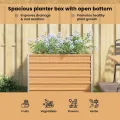 vidaXL Hochbeet Hellbraun 100 x 100 x 77 cm Verzinkter Stahl, Garten und Terrasse, Stabiler Metall-Wannen-Kübel, Hochbeet, Pflanzenbox für Outdoor-Kräuter und Blumen - Thumbnail 6
