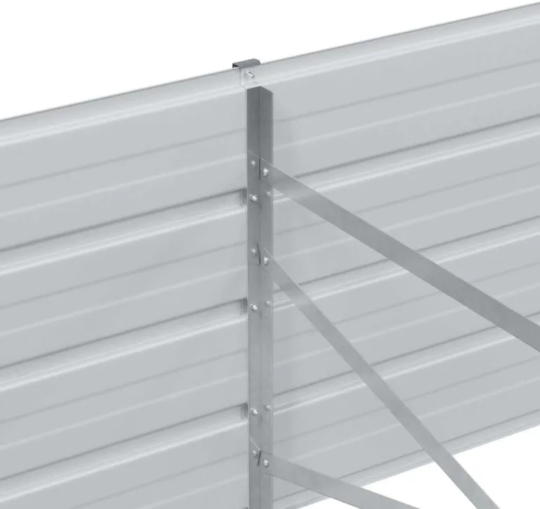 vidaXL Hochbeet Hellbraun 240 x 80 x 45 cm Verzinkter Stahl, Garten- und Terrassendesigns, urbaner Stil, robuste Möbel für draußen, Coole und praktische Lösungen – Bild 7