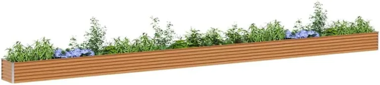 vidaXL Hochbeet Hellbraun 775 x 50 x 36 cm Verzinkter Stahl, Garten & Terrasse, Industriedesign Blumenkasten, Hochbeet für Urban, Moderne Gartenlösungen, robust gebaut