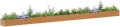 vidaXL Hochbeet Hellbraun 775 x 50 x 36 cm Verzinkter Stahl, Garten & Terrasse, Industriedesign Blumenkasten, Hochbeet für Urban, Moderne Gartenlösungen, robust gebaut - Thumbnail 1