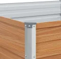vidaXL Hochbeet Hellbraun 160 x 80 x 77 cm Verzinkter Stahl, Garten- und Terrassendesigns, urbaner Stil, robuste Möbel für draußen, Coole und praktische Lösungen - Thumbnail 6