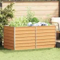 vidaXL Hochbeet Hellbraun 160 x 80 x 77 cm Verzinkter Stahl, Garten- und Terrassendesigns, urbaner Stil, robuste Möbel für draußen, Coole und praktische Lösungen - Thumbnail 3