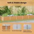 vidaXL Hochbeet Hellbraun 480 x 80 x 45 cm Verzinkter Stahl, Garten und Terrasse, Stabiler Metall-Wannen-Kübel, Hochbeet, Pflanzenbox für Outdoor-Kräuter und Blumen - Thumbnail 5