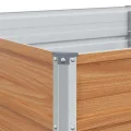 vidaXL Hochbeet Hellbraun 480 x 80 x 45 cm Verzinkter Stahl, Garten und Terrasse, Stabiler Metall-Wannen-Kübel, Hochbeet, Pflanzenbox für Outdoor-Kräuter und Blumen - Thumbnail 9