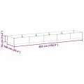 vidaXL Hochbeet Hellbraun 485 x 100 x 36 cm Verzinkter Stahl, Garten- und Terrassen-Pflanzkasten, robuster Stahl-Hochbeet, Coole Gartenlösung für Zuhause, Stadtgärten - Thumbnail 3