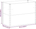 vidaXL Hochbeet Hellbraun 98 x 50 x 68 cm Verzinkter Stahl, Garten & Terrasse, Industriedesign Blumenkasten, Hochbeet für Urban, Moderne Gartenlösungen, robust gebaut - Thumbnail 4
