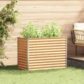 vidaXL Hochbeet Hellbraun 98 x 50 x 68 cm Verzinkter Stahl, Garten & Terrasse, Industriedesign Blumenkasten, Hochbeet für Urban, Moderne Gartenlösungen, robust gebaut - Thumbnail 3