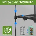 Foliengewächshaus mit 4 Etagen, 158x69x50 cm - Mini Gewächshaus, Tomatengewächshaus & Pflanzenschutzzelt - Winterfest, Stabil & Einfach zu Montieren für Balkon und Garten (Grün) - Thumbnail 5